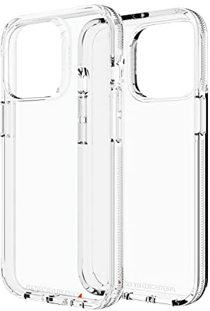 ZAGG Gear 4 Crystal Palace D30 Protective Case for iPhone 13 Pro, 5G, Slim, Shockproof, Wireless Charging, MagSafe, (Clear)