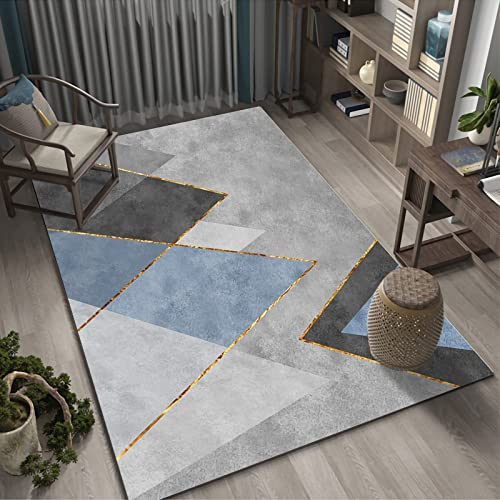 Teppich Teppich Wohnzimmer Baby spielteppich Blau grau Tinte geometrisches modernes Design Teppich babyzimmer Junge 160x230cm