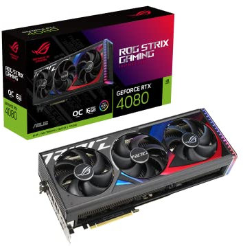 ASUS ROG Strix GeForce RTX® 4080 OC Edition Carte Graphique de Jeu (PCIe 4.0, 16 Go GDDR6X, HDMI 2.1a, DisplayPort 1.4a)