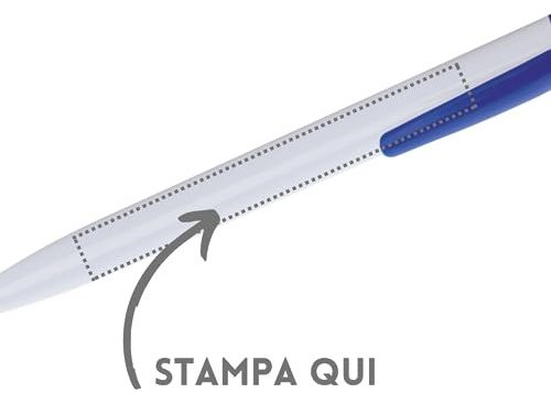 Hole Gadget ® | Penne Personalizzate Economiche con Logo, Scritta, Nome, Stock Ideali come Gadget Personalizzati Promozionali per Aziende ed Omaggio a Clienti, Matrimonio o Compleanno (200)