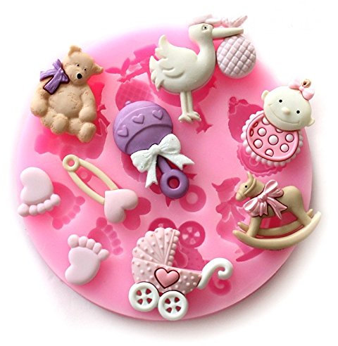 VeEthi Moldes Tartas Silicona 5 Piezas De Moldes Para Hornear Moldes Para Hornear Moldes Para Pasteles De Fondant De Silicona