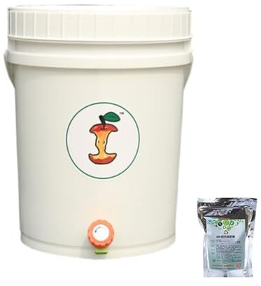 Contenedor de abono de cocina, Kit de inicio de compost, compostador for principiantes en interiores for todas las estaciones, cubo Bokashi de cocina for encimera, contenedor de compostaje con acelera