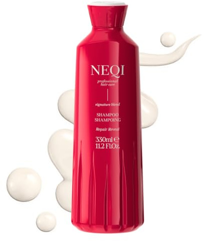 NEQI Shampoo Reparatur – Repair Reveal mit V-Keratin (Phytokeratin) – Für Geschädigtes & Coloriertes Haar, Sulfatfreies Shampoo Damen, Vegane Haarpflege – 330ml