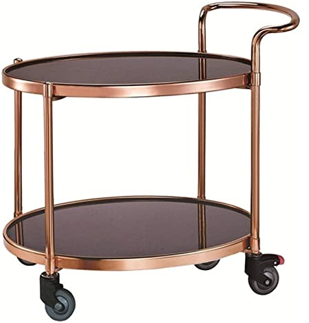 Suuim Bar-Servierwagen für Luxushotelrestaurants, runder Getränkewagen auf Rädern, Servierwagen für 5-Sterne-Hotels und Clubs, Beistellwagen, Barwagen, Servierwagen