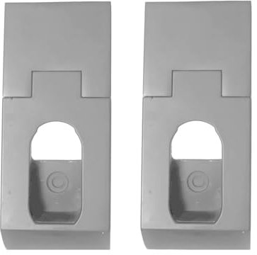 Gedotec Schrankrohrlager oval Halterung für Kleiderstange | DESIGN EDGE | 2 Stück - Kunststoff Kleiderstangenhalter für Ovalstange | Silber | Kleiderschrank - Aufhänger für Wandmontage