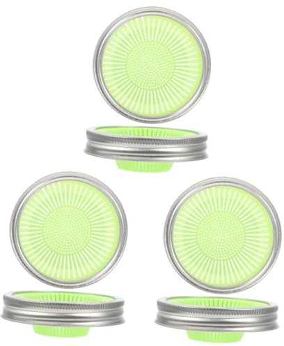 PRETYZOOM 3 Set Di Coperchi Per Filtri A Cupola Per Vasetti Fori Per Filtri Coperchi Di Ricambio Per Vasetti A Bocca Larga Piccoli 2 Pezzi * 3