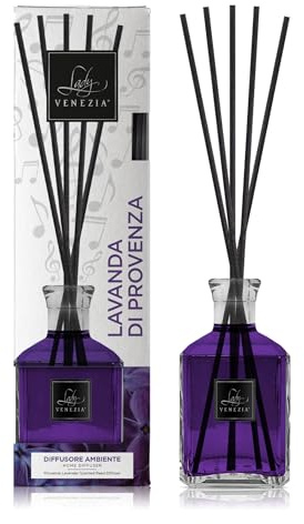 Lady Venezia - Profumatore per Ambienti - Diffusore Profumo Ambiente - Profumatore per Ambienti Bastoncini - Varie Fragranze - 250ml(lavanda di provenza)