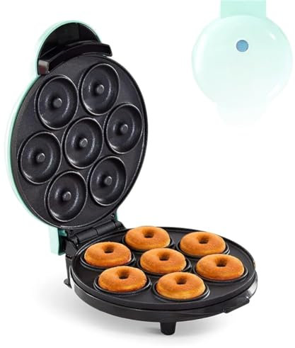 Mini Donut Maker Machine - Non-Stick 7-Hole Electric Doughnut Maker for Home Breakfast - Easy-to-Use Mini Donuts Snack Machine for Delicious Desserts and Breakfast Treats