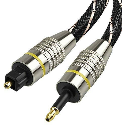 Fuhjythy Audio Digitale da Toslink un Mini Toslink Ottico SPDIF da 3,5 Mm 5M