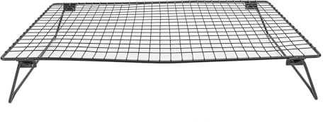 plplaaoo Cooling Rack Foldable Black Multifunctional Carbon Steel Wire Cookie Rack for Baking Large Durable Kitchen Accessory