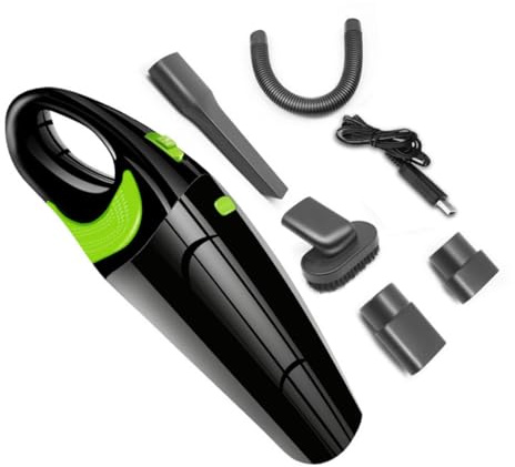 TOBBOMEY Mini Aspiradora Portátil USB para Coche Inalámbrica de Mano Uso Seco y Húmedo y Ligera para Limpieza Rápida de Cenizas y Líquidos R Negro