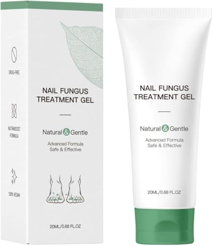 Gel Nutritivo para el Tratamiento de Hongos en las Uñas, Crema Reparadora Antifúngica y Sérum para el Crecimiento de Uñas, Repara Uñas Quebradizas y Dañadas, para Todo Tipo de Piel