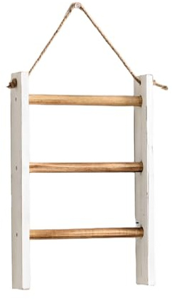 Gramigg Étagère échelle de salle de bain élégante en bois massif avec installation facile pour l'affichage et le rangement des serviettes