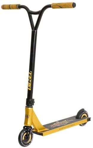 NKD Stunt Scoter - Diesel (Gold) | Hochleistungs-ABEC-11-Kugellager | Leichter Aluminiumrahmen | 360° verstellbarer Lenker