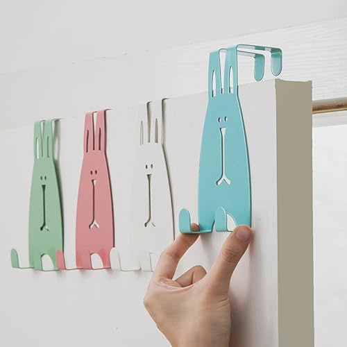 SJTJSPX Türhaken zum Einhängen, 4er Set Kleiderhaken Tür Solide Haken, Vielseitige Türgarderobe Robust Flexible universell Tür Garderobe Türhaken für Wohnung Haus Büro Schlafzimmer Bad Küche