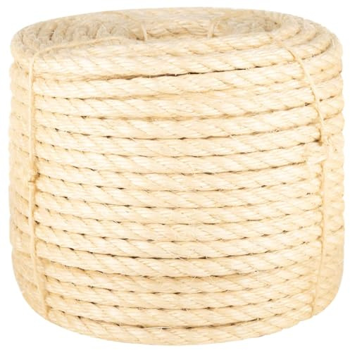 Generico Corda in Sisal 100% 14 mm 25 m,Articoli di ferramenta,Accessori ferramenta,Corde, Fili e Catene,Cavi e funi,Marrone,3.23 kg,155031