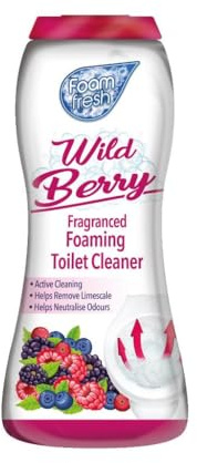 1 x 370G Wild Berry Foaming Toilet Cleaner Amazing Fragrance Deep Cleaning Action Powder Cleaning Foam and Extra Freshness Toilet Cleaner (Wild Berry)