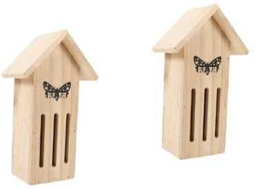 Supvox 2stücke Butterfly Feeder Hängendes Schmetterlingshaus Für Garten Natürliches Insektenhotel Als Dekorativer Schmetterlingsschutz Einfache Und Schutz Für Schmetterlinge