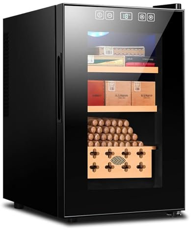 Elektronischer Zigarrenschrank, Kühler mit konstanter Temperatur, Humidor und Luftfeuchtigkeit, Rotwein, Zigarre, kleine Größe, große Kapazität, kein Lärm,25L-A