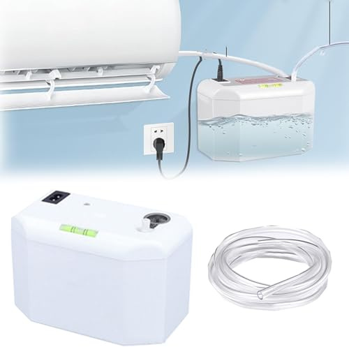 Bomba De Condensado, 24l/H Bomba De Agua De Condensado Con 5m Manguera 200ml Bomba De Condensado Aire Acondicionado Sistema De ElevacióN De Condensado Alarma De Desbordamiento Drenaje AutomáTico