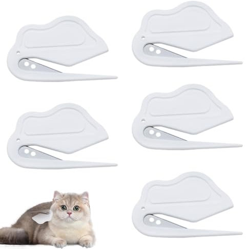 Apriscatole, taglianodi per peli di animali,Apri lettere da ufficio | Taglierina per nodi portatile per peli di animali, 5 pezzi, taglierina per imballaggio per ufficio, casa ed eco