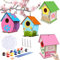 MINISOISO 4 Stück Vogelhaus Bausatz Kinder, DIY Holz Vogelhaus zum Bemalen, Holz Basteln für Kinder zu Bauen und Malen, Bastelset Spielzeug Geschenk für Jungen Mädchen