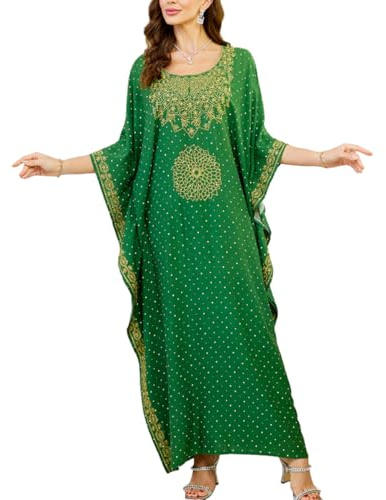 Snyemio Caftano Donna Lungo Kaftano Elegante Estate Abito Copricostume Taglie Forti Maxi Vestito Spiaggia