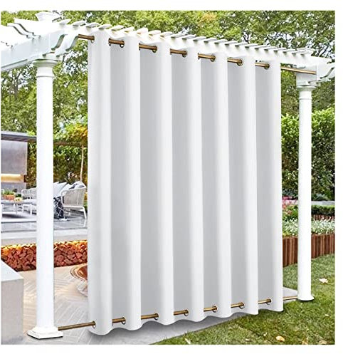 Wasserdichte wärmeisolierte Outdoor-Vorhänge für Pergola und Pavillon, Verdunkelung, winddicht, mit Vorhängen, Ösen, oben und unten, ideal für den Außenbereich
