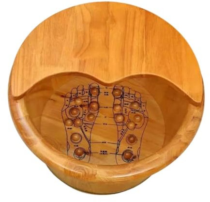 Amagogo Pediluvio in Legno con Sauna Massaggiante per I Piedi, Vasca per Sauna