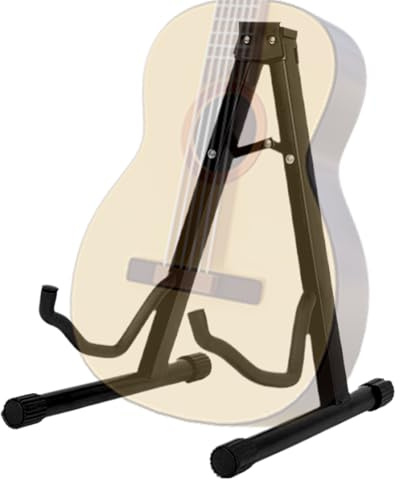 Faltbarer E-Gitarrenständer | 38,5 x 30,5 x 26 cm, kleine Gitarre im Rahmendesign | faltbarer Bildschirm für E-Gitarre, Akustikgitarre, Bass, Violine, Bratsche | Non-Slip und Portab