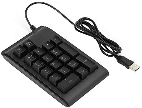 WUSHIER Backlit Keypad USB Wired Numeric 19 - Key Keyboard, Mechanical Feel Number Pad with Tricolor Breathing LED Lights, Waterproof Floating Keycaps for Office Home PC Laptop