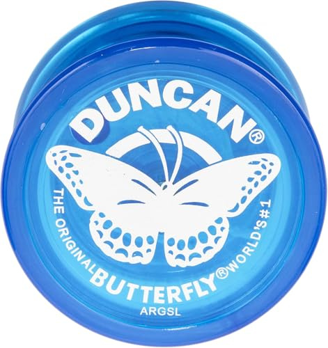 Duncan Toys - Yoyó de mariposa, yoyó para principiantes con cuerda, eje de acero y cuerpo de plástico, color azul