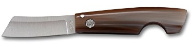 Navaja Saladini cortasetos rasolino cuchillo artesanal de hoja forjada madera de olivo