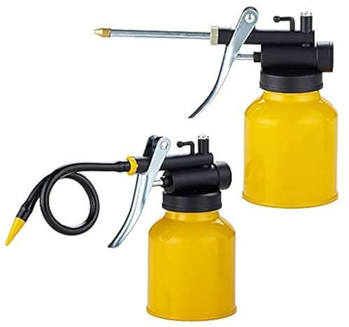 Junchi Huilier à pompe manuelle de niveau professionnel 237 ml avec bec en métal et long bec flexible
