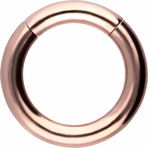 PIERCINGLINE Anneau segmenté à clicker en acier chirurgical – Piercing en or, argent, rose, noir ou bleu – pour nez, septum, oreille, hélix ou tragus