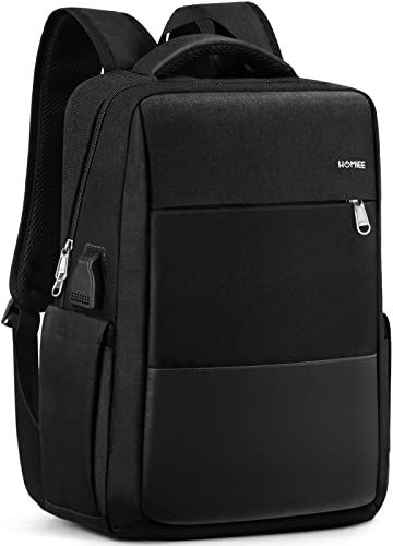 Laptop Rucksack Herren Wasserdicht Backpack Tagesrucksack Business Rucksack Herren Arbeitsrucksack Laptoprucksack Damen Rucksack mit Laptopfach Diebstahlsich Schulrucksack Schwarz für Arbeit Uni