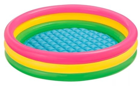 Intex 57422 3-Hoop Inflatable Paddling Pool 147 x 33 cm Multicoloured