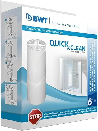 BWT Filterkartuschen Quick & Clean Antikalk-Filtersystem, 6x Ersatzfilter