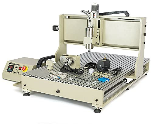 CNC DIY 6090 - Máquina de grabado de 4 ejes, fresadora CNC, máquina de grabado, 2200 W, con USB, router para metal, cristal, madera, piedra