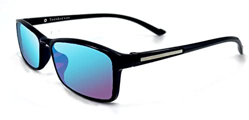 Teenkorvov Teen-016 Colorblind Glasses for Red Green Colorblindness, Blue