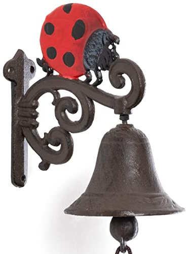 Moritz Türglocke Glocke Marienkäfer Käfer Krabbeltier Insekt Wandglocke Gartendeko Gusseisen Rustikal Antik Design Stil Retro Klingel
