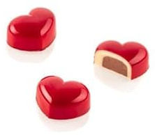 Silikomart | Kit Cuore, Schokoladenform aus Tritan Maße 35 x 27 mm h 17 mm + Silikonform mit 24 Vertiefungen