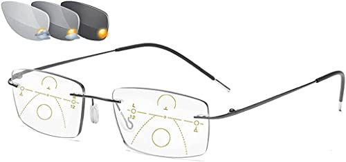 BDXZJ Ultra-Thin Portable Reading Glasses, Compact Foldable Glasses, Anti Blue Light Reading Glasses Ultra Light Unisex, Diopter +1.0 to +3.5 Gun color,+3.00
