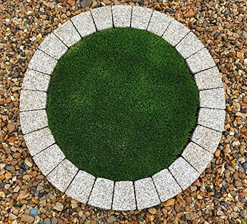 78 cm Garden Stones Circle Tree Surrounding Granite Bricks Plant Flowers Ring Lawn Grass Border Edging Decorative Concrete Stones Fountain Statue Bird Feeder Base Surround Cream Slabs