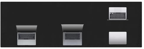 Cacoy 180x60cm Leder Schreibtischunterlage, Schreibtisch Unterlage, Schwarz | Groß Schreibtischmatte aus PU Leder XXL Gaming Mausmatte Wasserdichte Multifunktionales Büro Tischunterlage für Tastatur Maus