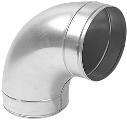 Hg hava Wickelfalzrohr fi 160, 90° Rohrbogen für Lüftung, Lüftungsrohr aus Verzinktem Blech, Bogenverbinder für Rohre, Lüftungs- und Klimaanlagen, Bogenwinkel, Rohrverbinder Ø 160 mm