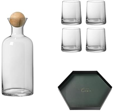 GRFIT Brocca Acqua Bollitore Freddo in Vetro Set bollitore Bianco Freddo Soggiorno Bottiglia d'Acqua Creativa bollitore for Il Ghiaccio Utensili for l'acqua Domestica Caraffa Acqua (Color : B)