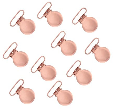 Lurrose 10stücke Teiliges Runde Metall-duckbill Schnalle Strapazierfähiger Rostfreier Kleidung Clips Gurtband Klammern Für Babyschutz Und Diy Zubehör