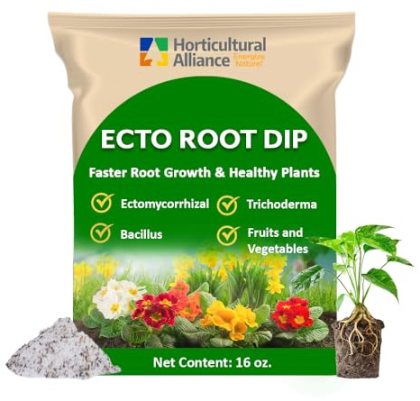 Ecto Root Dip 16 oz. Root Stimulant Plant Rooting Powder Root Stimulator for Plants Starter Root Booster Landscape Forestry Christmas Trees Ecto Mycorrhizae Inoculant Root Enhancer for Plants