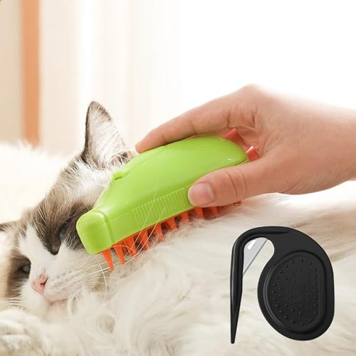Danolt HundebüRste KatzenbüRste mit Dampf, Katzen HundebüRste Kurzhaar Langhaar, DampfbüRste Katzen BüRste, HundebüRste Unterwolle